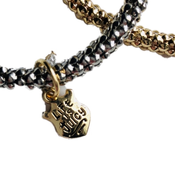 JUICY COUTURE Two-Tone Stretch Charm Bracelet Set - Picture 3 of 5